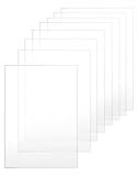 QWORK® 8 Pezzi Fogli acrilici trasparenti, Lastra trasparente, 297mm x 210mm, Per Cornice, Progetti Di Visualizzazione, Pittura