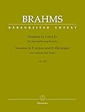 Sonaten in f-Moll und Es-Dur für Klarinette und Klavier op. 120. Spielpartitur mit Stimmen, Urtextausgabe