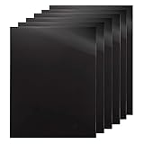 ZOFORTY 6 fogli in acrilico formato A4, 210x297 mm, in plexiglass nero tagliato su misura, 3 mm di spessore rigido con pellicola protettiva, grande foglio di plastica per disegno, fai da te, ecc