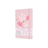 Moleskine Taccuino Sakura con Fiori di Ciliegio - Notebook, Pagine a Righe e Copertina Rigida in Tessuto, Large 13 x 21 cm, 240 Pagine, Rosa