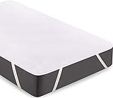 Utopia Bedding Coprimaterasso Impermeabile Terry Singolo 90 x 200 cm, Traspirante Cotone Top Proteggi Materasso con Angoli Elastici Cinghie