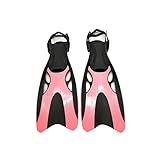 HJUGHPN Flippers Swimming fins Adjustable Open with Long Flippers Training Flexible Diving Fins Submersible Snorkeling Dive shoes for aldult(Pink,S/M)