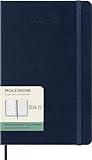 Moleskine Weekly Planner 2024-2025, Agenda Settimanale 18 Mesi 2025 Con Spazio Per Note, Con Copertina Rigida e Chiusura Elastica, Formato Large 13 x 21 cm, Colore Blu Zaffiro