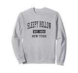 Sleepy Hollow New York NY - Disegno sportivo vintage, colore: Nero Felpa