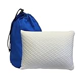 RejuveNite Mini cuscino da viaggio – 100% lattice Talalay, compressabile, leggero e compatto, per dormire in vacanza, campeggio, escursionismo, aereo, hotel, casa
