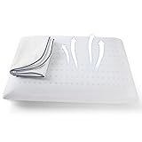 TENSWALLXCJC Cuscino ortopedico in memory foam, cuscino ergonomico, traspirante, per chi dorme sul fianco, visco, con federe, bianco, 60 x 40 cm, NJZ1010