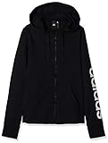 Adidas Essentials Linear Full Zip Hoodie, Track Tops Donna, Black/White, XS 36-38