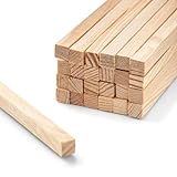 Mendi 25 Bastoncini legno quadrato 100 cm x 10 mm