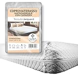 SONIT - Coprimaterasso con Cerniera Matrimoniale - Copri Materasso Matrimoniale 160x190cm con Zip - Fodera Coprimaterasso con Cerniera