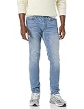 Amazon Essentials Jeans Skinny-Fit Alto Elasticizzato, delavé Chiaro, 33W / 32L
