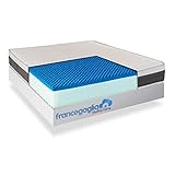 Francegaglia® Materasso Matrimoniale Memory Foam con Fascia in Tessuto 3D Traspirante - Riduce Punti di Pressione - 4,5cm di Memory - Alto 28cm - Mod. Borea (180x200)