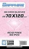 100 Sleeves Sapphire MAGNUM 70x120 Bustine Protettive x Giochi da Tavolo