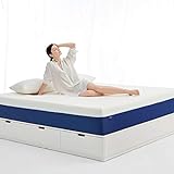 Molblly - Materasso 160 x 200 cm in schiuma fredda, ergonomico, a 7 zone, in memory foam traspirante, per un sonno riposante e un comfort avvolgente, altezza 18 cm
