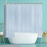 YISURE - Tenda da doccia azzurro 240 x 200 cm, extra larga, in tessuto idrorepellente per vasca da bagno, 240 x 200 cm (larghezza x altezza)
