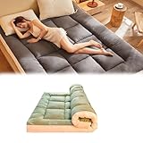 Materasso futon da pavimento, per adulti, portatile, pieghevole, portatile, matrimoniale, singolo, per divano letto, dormitorio per ospiti (dimensioni: 90 x 190 cm, colore: verde)