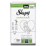 Sleepy Natural Baby Pannolini taglia 6 (15-25 kg), confezione mensile, per bambini sensibili, 120 pezzi (2 confezioni da 60)