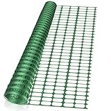 Randaco Rete di protezione in plastica, rete di avvertimento, recinto arrotolato, in plastica, 1 m x 50 m, verde