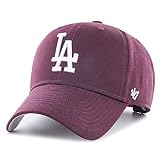 47Brand Los Angeles Dodgers Berretto da baseball Snapback MVP alzato marrone scuro, Bordeaux, Etichettalia unica