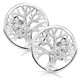 MATERIA 925 argento orecchini albero vita - donna orecchini spina l'albero Keltik ø14mm Incl gioielli scatola #SO-179