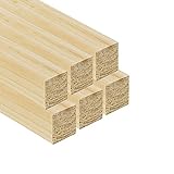 TWE - listelli legno massello abete 30x30 x 3 metri piallati su quattro lati con smusso su spigoli Made in Italy confezione da 6 pz