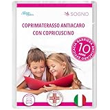 Allergosystem Set Coprimaterasso Antiacaro Singolo con Cerniera 80x190cm e Copriscuscino Letto 50x80cm - Dispositivo Medico Antiacaro e Anallergico MADE IN ITALY - Linea Sogno